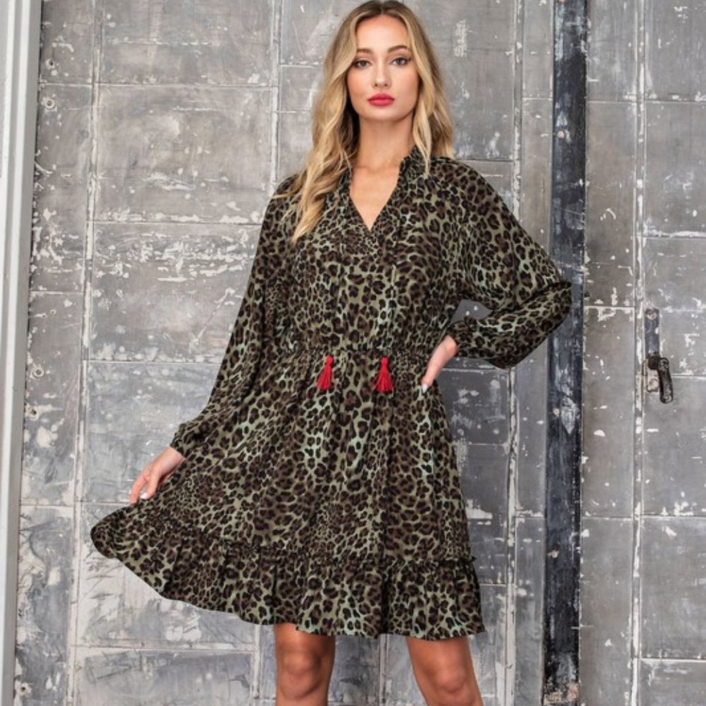 Leopard Ruffle Dress